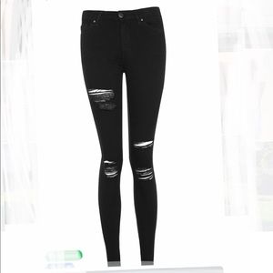 Topshop Leigh Super Soft Ankle Grazer Black Jeans